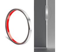 JUNART 300cm×1cm Stainless Steel Wall Molding Trim,Peel and Stick, Flexible Self-Adhesive Metal Trim for Fireplaces, Mirror Frames, Walls, Ceilings, Floors, Tiles(Silver)