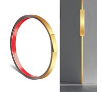 JUNART 300cm×1cm Stainless Steel Wall Molding Trim,Peel and Stick, Flexible Self-Adhesive Metal Trim for Fireplaces, Mirror Frames, Walls, Ceilings, Floors, Tiles(Gold)