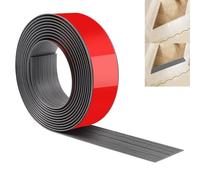 JUNART 400cm×5cm Floor Transition Strip, PVC Self Adhesive Floor Cover Strips, Waterproof Flooring Edge Trim, Floor Door Divider Strip for Joining Floor Gaps,Carpet,Tiles(Dark Gray)