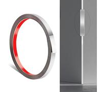 JUNART 600cm×1cm Stainless Steel Wall Molding Trim,Peel and Stick, Flexible Self-Adhesive Metal Trim for Fireplaces, Mirror Frames, Walls, Ceilings, Floors, Tiles(Silver)