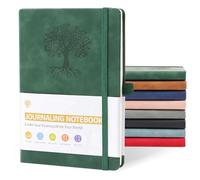 JUNART A5 Journal Notebooks for Women & Men with 192 Pages, Leather Hardcover Notebook for Personal Writing Study Office Travel Recording or Gifts(Green)