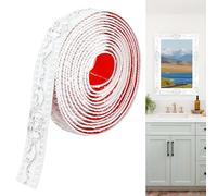 JUNART Flexible Wall Trim, 300cm×3.6cm Peel and Stick Moulding Trim, Self-Adhesive Coving for Ceilings, 3D Wall Trim for Wall, Mirror, Frame, Cabinet, Tile, TV Background(White Silver)