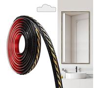 JUNART PVC Moldings Trim, 300cm×2cm, Peel and Stick Self-Adhesive, Coving for Ceilings, Wall Moldings For Wall Edge, Mirror Frames, Ceiling, Skirting Boards, Cabinet(Black Gold)