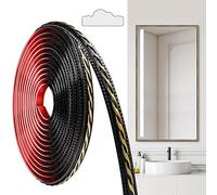 JUNART PVC Moldings Trim, 600cm×2cm, Peel and Stick Self-Adhesive, Coving for Ceilings, Wall Moldings For Wall Edge, Mirror Frames, Ceiling, Skirting Boards, Cabinet(Black Gold)