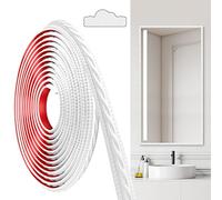JUNART PVC Moldings Trim, 600cm×2cm, Peel and Stick Self-Adhesive, Coving for Ceilings, Wall Moldings For Wall Edge, Mirror Frames, Ceiling, Skirting Boards, Cabinet(White)