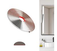 JUNART PVC Self-adhesive Wall Edging Strips,Peel and Stick Molding Trim,Flexible Decorative Strip for Walls, Ceilings, Floors, Cabinets, Tiles，Mirror（600cm,Silver）