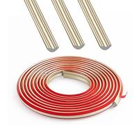 JUNART TPE Skirting Board Trim, Flexible Caulk Strip Moulding Trim, Self-Adhesive Edging Strip Coving for Wall, Ceiling, Corner Decoration, Worktops, Floor(12×9mm,300cm,Champagne Gold)