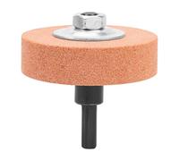 Junchamp 75x20x10mm Grinding Wheel Adapter and Grinding Stone for Drill, Change Electric Drill into Grinding Machine for Metal Grinding, Polishing, Deburring（Red）