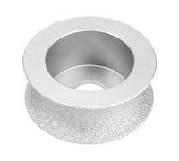 Junchamp Bullnose Grinding Wheel for 25mm Tile and Stone Thickness, 73mm Brazed Diamond Profile Wheel with 20mm Bore, for Porcelain, Marble, Granite, Quartz and Artificial Stone