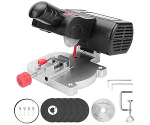 Junchamp Mini Mitre Cut-Off Chop Saw for Hobby Miniature Model Making, Arrow Shafts, Zinc Stained Glass Came, 223/5.56 Brass, Small Electric Table Saw Tool - Cuts Max. 1/2" High x 1/2" Wide