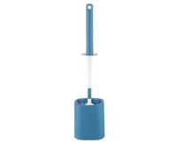 JUNCHENG1008 Toilet Brush And Holder Long Handle Toilet Brush Blue with Half Ball Brush Toilet Brush Wall Mounted or Floor Standing Toilet Bowl Brush Holder Set for Indoor And Bathroom Cleaning