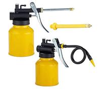 Junchi [2-Pack] Metal Yellow Pump Oil CAN with 3 Spouts