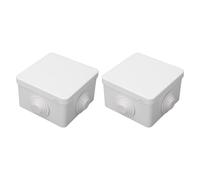 Junction Box, 2Pcs Junction Box, IP55 Waterproof Dustproof Outdoor Electric Project Housing Case with Rubber Stopper for Indoor and, Electrical Boxes