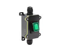 Junction Box 30A High Current Connetor Outdoor Inline Power Cord 110V 220V 12V 24V Marine Rocker Switch on Off Waterproof IP65(0111-SG,3-Unit,110V-220V)