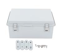 Junction Box ABS Power Enclosure, Electrical Connection Box, IP66 Rated Outdoor Cable Enclosure with Hinged Lid for Harsh Environments, Grey 250x350x150mm