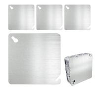 Junction Box Cover - 4Piece Metal Protector Safety,Electric Box Cover Plate,for Ceiling Floor Exterior Outside Project Cable Child Pet