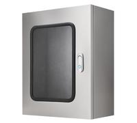 Junction Box Waterproof IP65 with Lock & Viewing Window Ideal for Indoor/Outdoor Use Includes Mounting Plate (60x80x30cm/24x31x12in)
