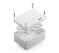 Junction Box with Mounting Plate ABS Plastic DIY Electrical Project Case IP67 Waterproof Dustproof Enclosure Grey 200x150x100mm(7.9"x5.9"x3.9")