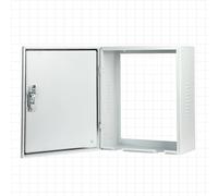 Junction Box with Open Back, Waterproof Dustproof Electric Cabinet with Cable Holes, Metal Electrical Enclosure Box with Lock(60x60x20cm/23.6x23.6x7.8in)