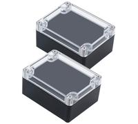 Junction Box, Zulkit Project Box IP65 Waterproof Outdoor Box ABS Plastic Electrical Boxes Electronic Enclosure 4.5 x 3.5 x 2.2 inch(115 x 90 x 55 mm)(Pack of 2)
