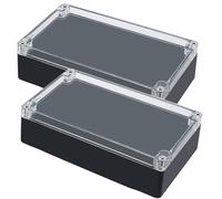 Junction Box, Zulkit Project Box IP65 Waterproof Outdoor Box ABS Plastic Electrical Boxes Electronic Enclosure 7.9 x 4.7 x 2.2 inch(200 x 120 x 56 mm)(Pack of 2)