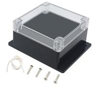 Junction Box, Zulkit Project Box IP65 Waterproof Outdoor Box ABS Plastic Electrical Boxes Electronic Enclosure with Fixed Ear 6.3 x 6.3 x 3.5 inch(160 x 160 x 90 mm)(Pack of 1)