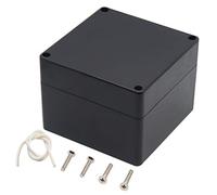 Junction Box, Zulkit Project Box IP65 Waterproof Outdoor Box ABS Plastic Electrical Boxes Electronic Enclosure Black 4.7 x 4.7 x 3.5 inch(120 x 120 x 90 mm)(Pack of 1)