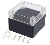 Junction Box, Zulkit Project Box IP65 Waterproof Outdoor Box ABS Plastic Electrical Boxes Electronic Enclosure 4.7 x 4.7 x 3.5 inch(120 x 120 x 90 mm)(Pack of 1)
