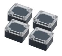 Junction Box, Zulkit Project Box IP65 Waterproof Outdoor Box ABS Plastic Electrical Boxes Electronic Enclosure 2.48 x 2.28 x 1.38 inch (63 x 58 x 35mm) (Pack of 4)