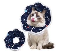 JunD Isabelino Soft Collar for Cats and Small Dogs - Adjustable Anti-Licking Post-Operative Recovery Collar, Soft Cone That Allows Eating and Drinking, Waterproof and Washable