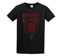JUNDAO Men's Breaking Benjamin Logo T Shirt Size L Black
