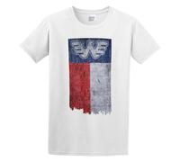 JUNDAO Waylon Jennings Texas State Flag Men's Cotton T Shirt Size M White