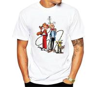 JUNDAOFU Spirou Fantasio and Marsupilami T Shirt spirou spirou and fantasio fantasio marsupilami Action Fun Funny Cute White XXL WhiteXL