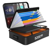 JUNDUN 5200 ℉ Fireproof Document Box with Lock 8-Layer Heat Insulation
