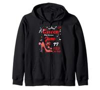 June 17 Birthday This Queen Was Born on June 17th Zip Hoodie