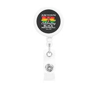 June 19th 1865 Freedom Independence Day Retractable Badge Holder Reel Clip Id Card Holder forNurse Student Office Worker