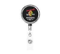 June 19th 1865 Freedom Independence Day Retractable Badge Holder Reel Clip Id Card Holder forNurse Student Office Worker