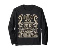 June 2015 11th Birthday Decorations Vintage 11 Birthday Long Sleeve T-Shirt