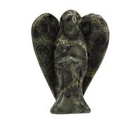 June&Ann Natural Kambaba Jasper Pocket Guardian Angel, 1.5 inch Healing Crystal Gemstone Carved Pocket Guardian Angel Figurines for Meditation Chakra Balancing Collection