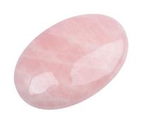 June&Ann Natural Rose Quartz Palm Stones, Healing Gemstone Therapy Worry Crystal Stones for Meditation Chakra Balancing Collection, Oval Shape