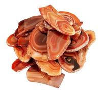 June&Ann Red Agate Light Table Slices,Large Size,approx. 3-4inch Length, 10 Pcs Irregular Polished Agate Slab Cards Healing Crystals Geode Stones for Home Decoration & Jewelry Making