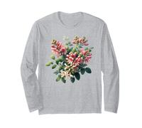 June Birth Flower Honeysuckle Botanical Bloom Long Sleeve T-Shirt
