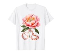 June Birth Flower Peony Bloom Floral Design T-Shirt