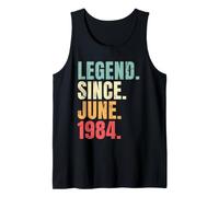 June Birthday 1984 Legend Since 1984 Retro Tank Top