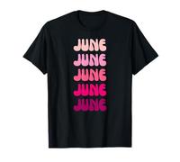 June First Name Minimalist Design T-Shirt