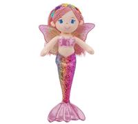 June Garden 16" Selina Pearl Mermaid Fairy Doll - Soft Plush Doll with Shimmery Wings & Sparkly Tail - Huggable Stuffed Toy Gift for Girls Age 18 Months and Up