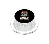 June Is My Birthday Yep The Whole Month Boho Rainbow PopSockets PopGrip for MagSafe