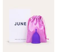 June Menstrual Cup (Soft, Clear, Large, 1 Pack) - Reusable Soft Silicone Period Cup for Comfortable, Leak-Proof Protection - Eco-Friendly Alternative to Pads and Tampons