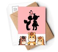 June Sweet Kiss Valentines Day Postcards Envelopes Cards Mailing Year Horse