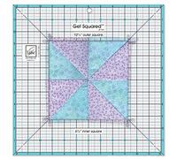 June Tailor 12.5-inch Get Squared Ruler with 6.5-inch Inner Square (Clear, Classic, Imperial)